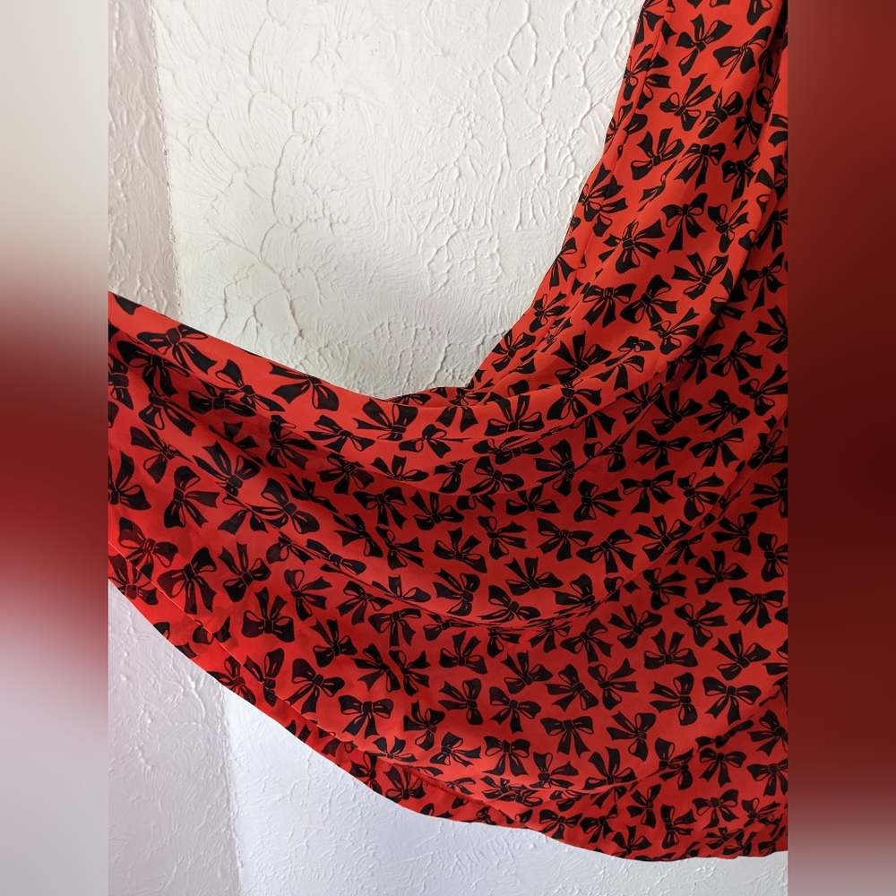 Incredible Josephine Skirt in Red and Bows Size 16